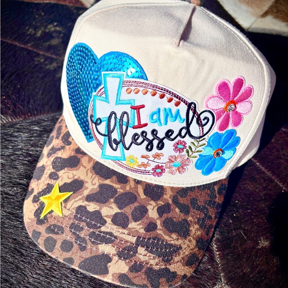 Women's Embroidered Leopard Print Cap